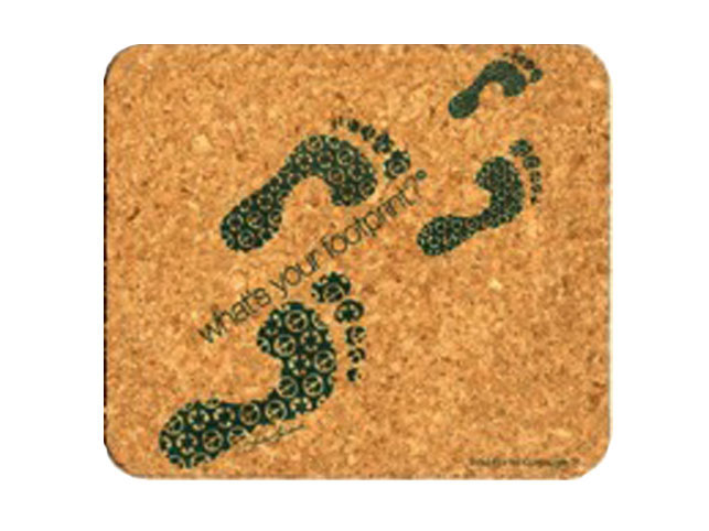 Cork Mouse Pad What's Your Footprint? Rectangle