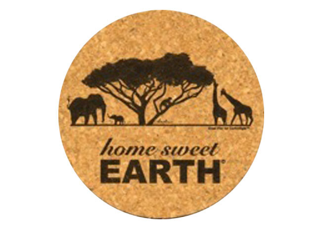 Cork Mouse Pad Home Sweet Earth Round