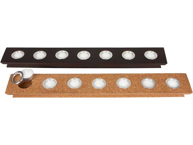 Cork 7 Unit Tea Light Candle Holder